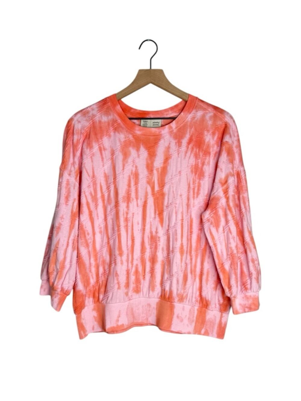 Anthropologie Saturday Sunday Tie Dye Blouse Pink Orange M